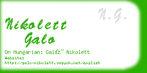 nikolett galo business card